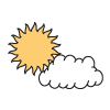 Sun and Partial Shade Icon