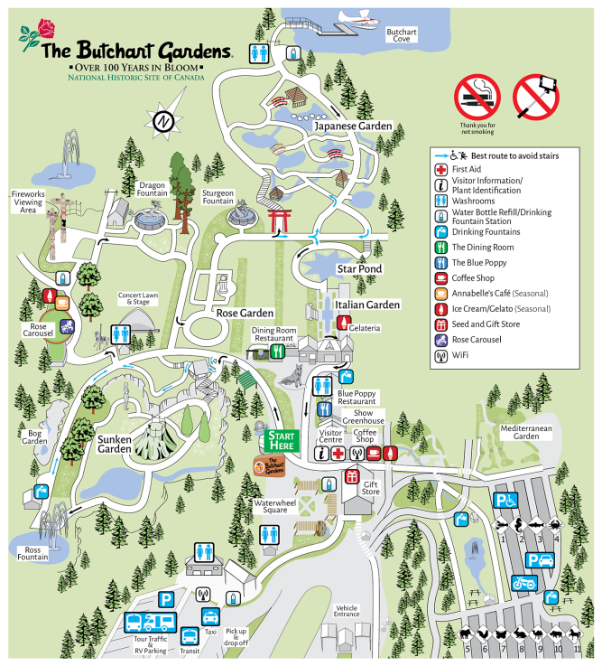 Seasonal Map - The Butchart Gardens