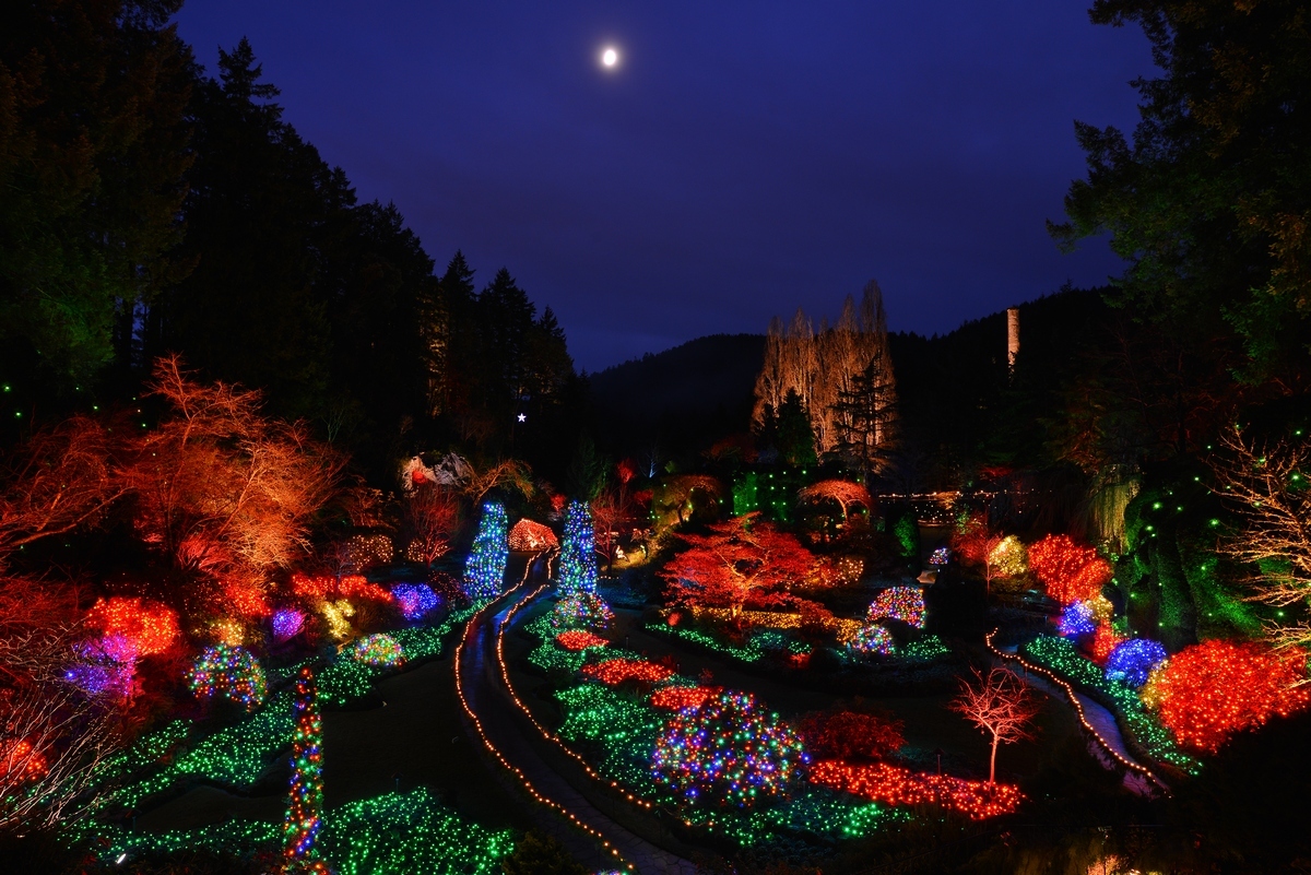 The Butchart Gardens Victoria, Canada Visiting at Christmas